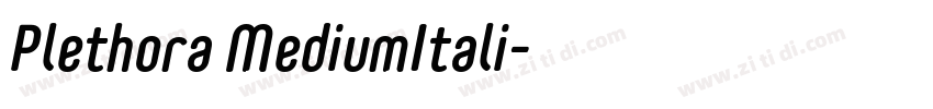 Plethora MediumItali字体转换